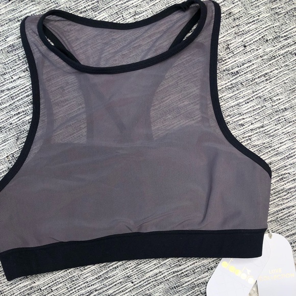 NWT Diadora Lux Collection ‘Sarah’ luxe bra Black Rabbit Size L - Picture 2 of 4